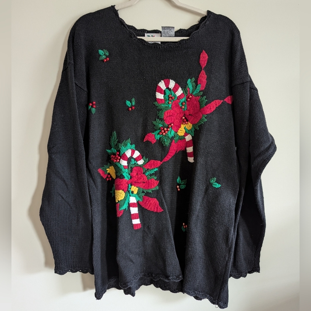 Vintage Nutcracker Ribbon Candy Cane